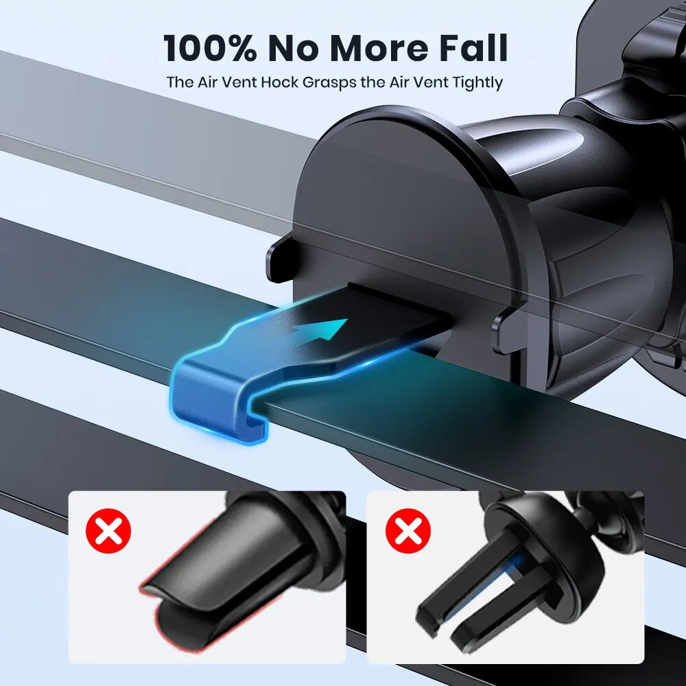 Soporte magnético para teléfono de coche (6 imanes N52) para rejilla de ventilación de iPhone y Android