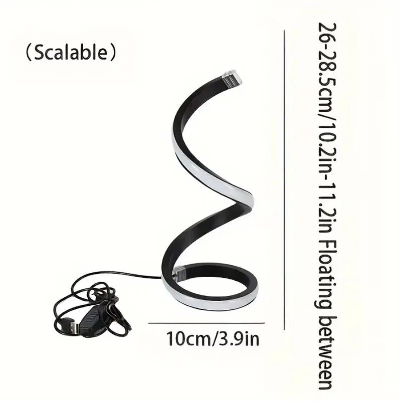 LumiSpiral – Lámpara LED moderna de noche y mesa (2025) para la decoración del hogar