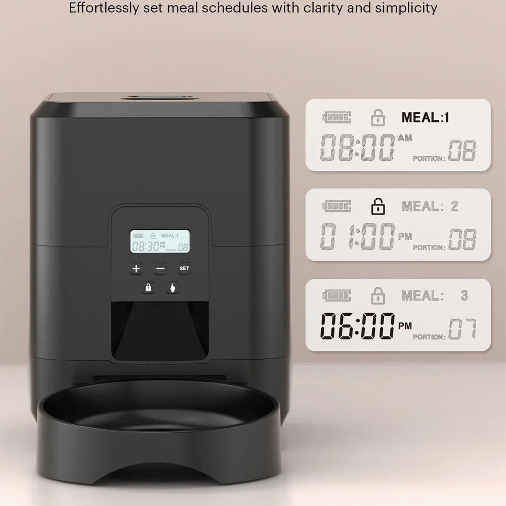 Dispensador automático de comida para mascotas: comedero con temporizador inteligente para perros y gatos