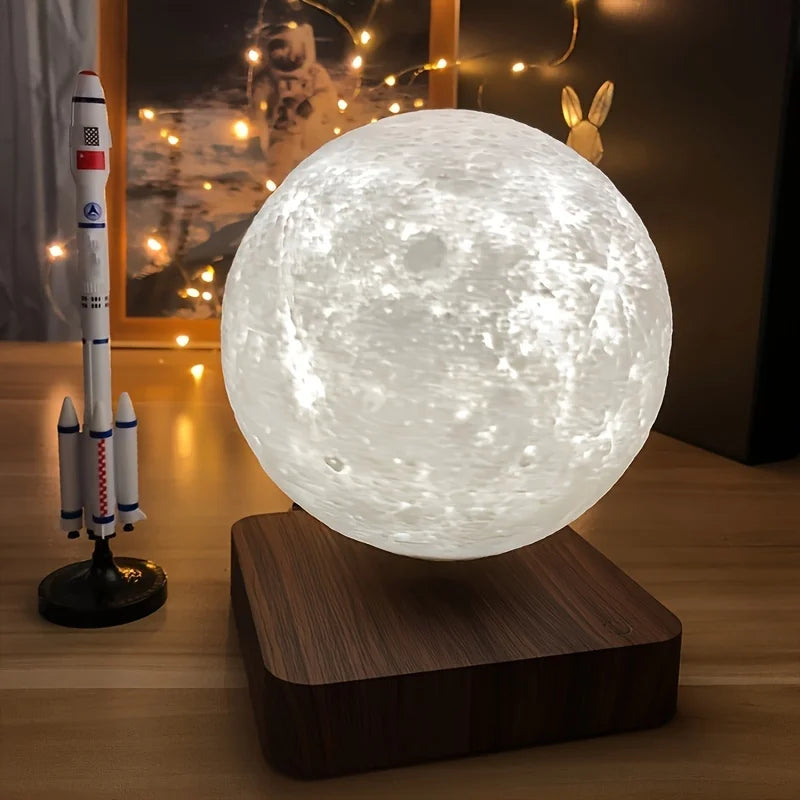 Lámpara de luna flotante magnética: luz nocturna LED de 3 colores para el hogar y la oficina