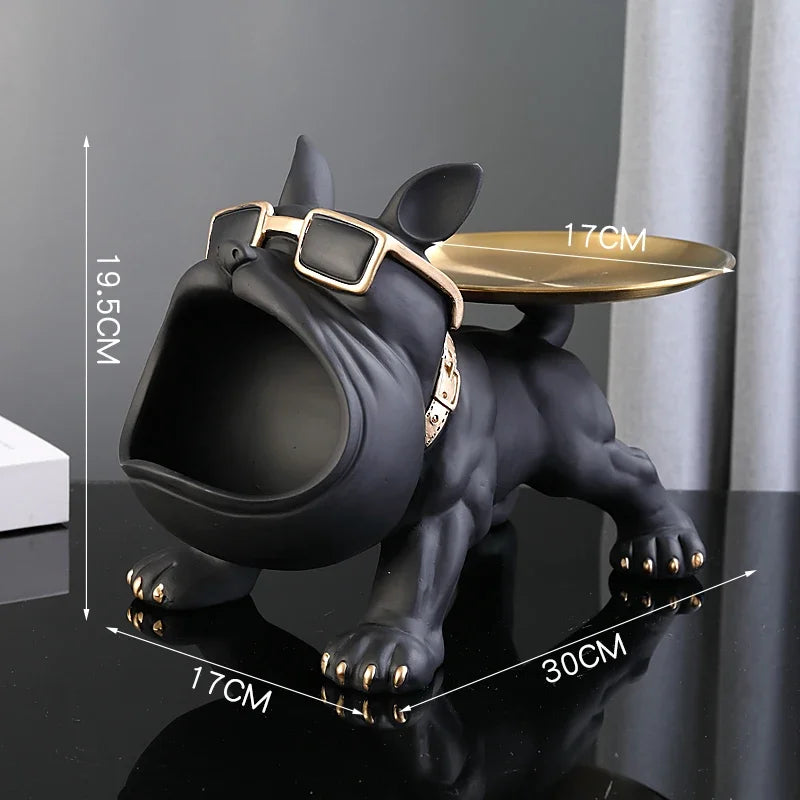 GuardDog Décor - Estatua de perro de resina de 30 cm con compartimento de almacenamiento oculto