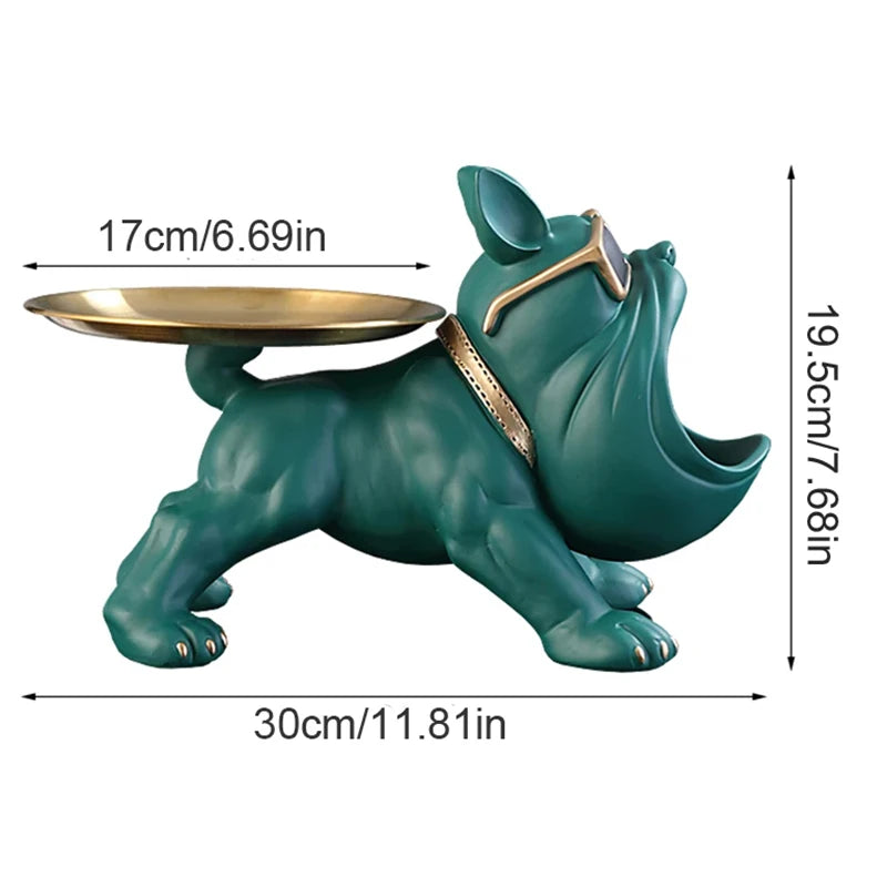 GuardDog Décor - Estatua de perro de resina de 30 cm con compartimento de almacenamiento oculto