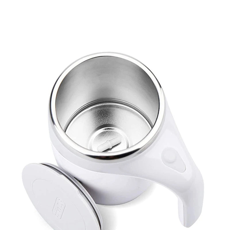 Taza AutoBlend: Taza eléctrica de acero inoxidable con agitación automática