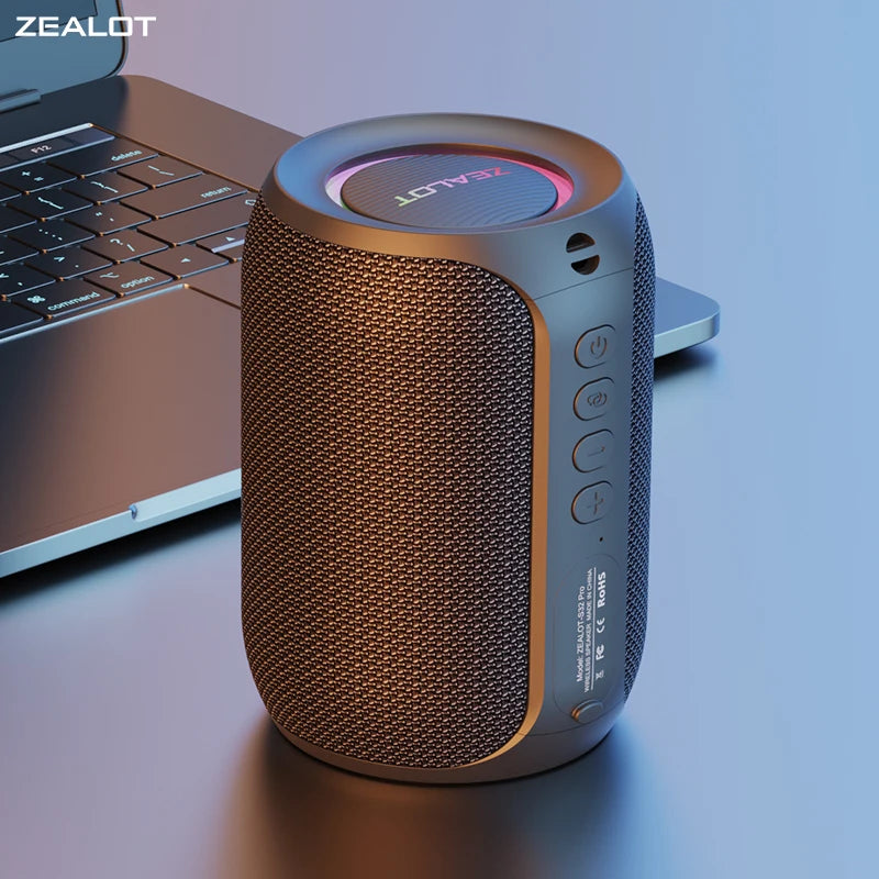 Altavoz Bluetooth para exteriores: graves potentes, luces LED, resistente al agua e inalámbrico