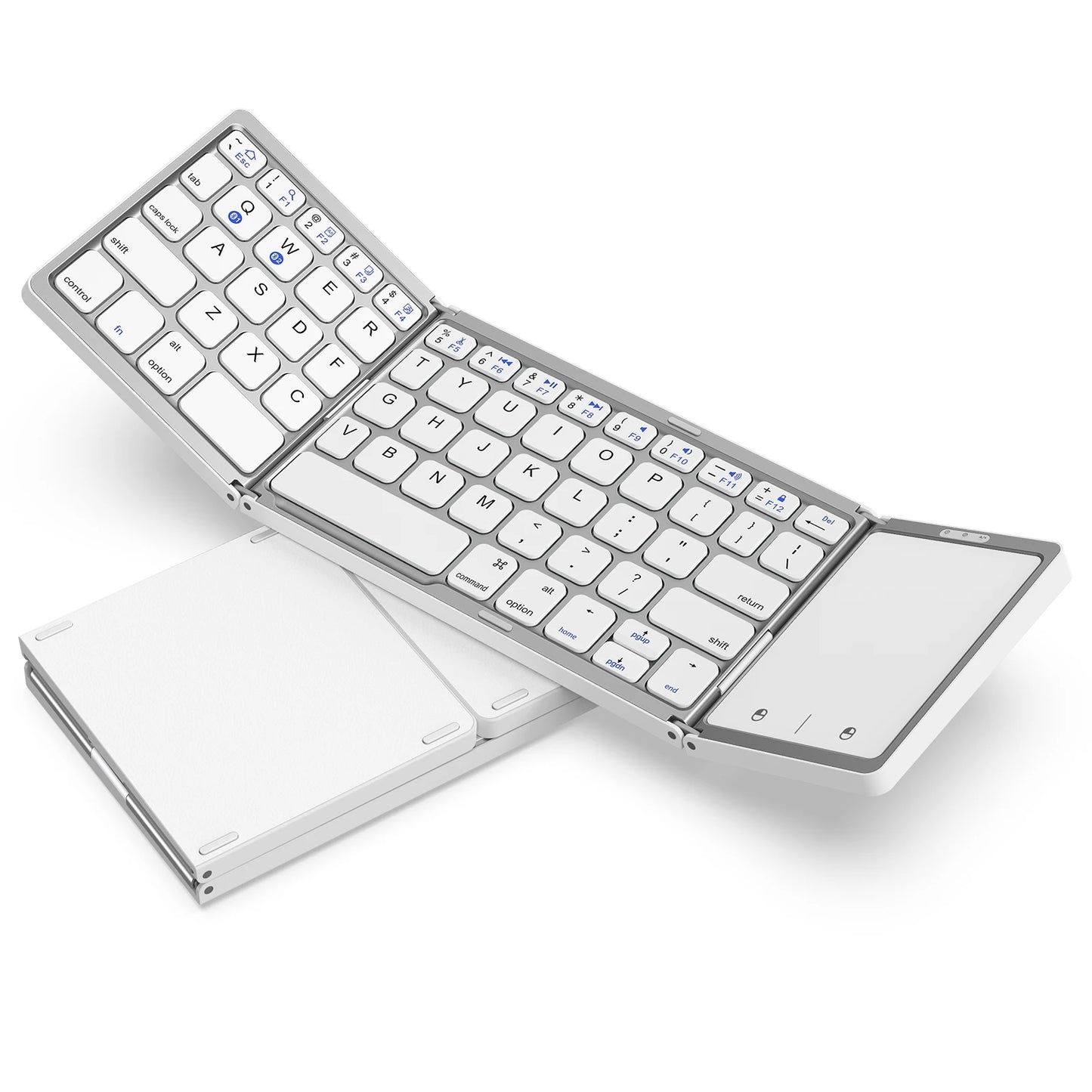 Teclado Bluetooth plegable Seenda: inalámbrico, recargable y portátil para PC, Mac, iOS, Android y Windows.
