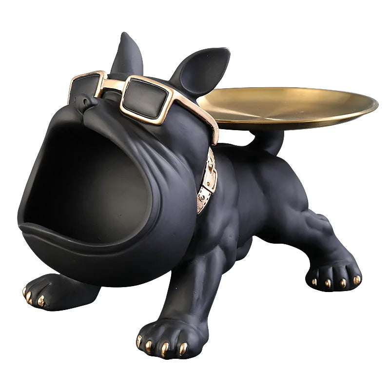 GuardDog Décor - Estatua de perro de resina de 30 cm con compartimento de almacenamiento oculto