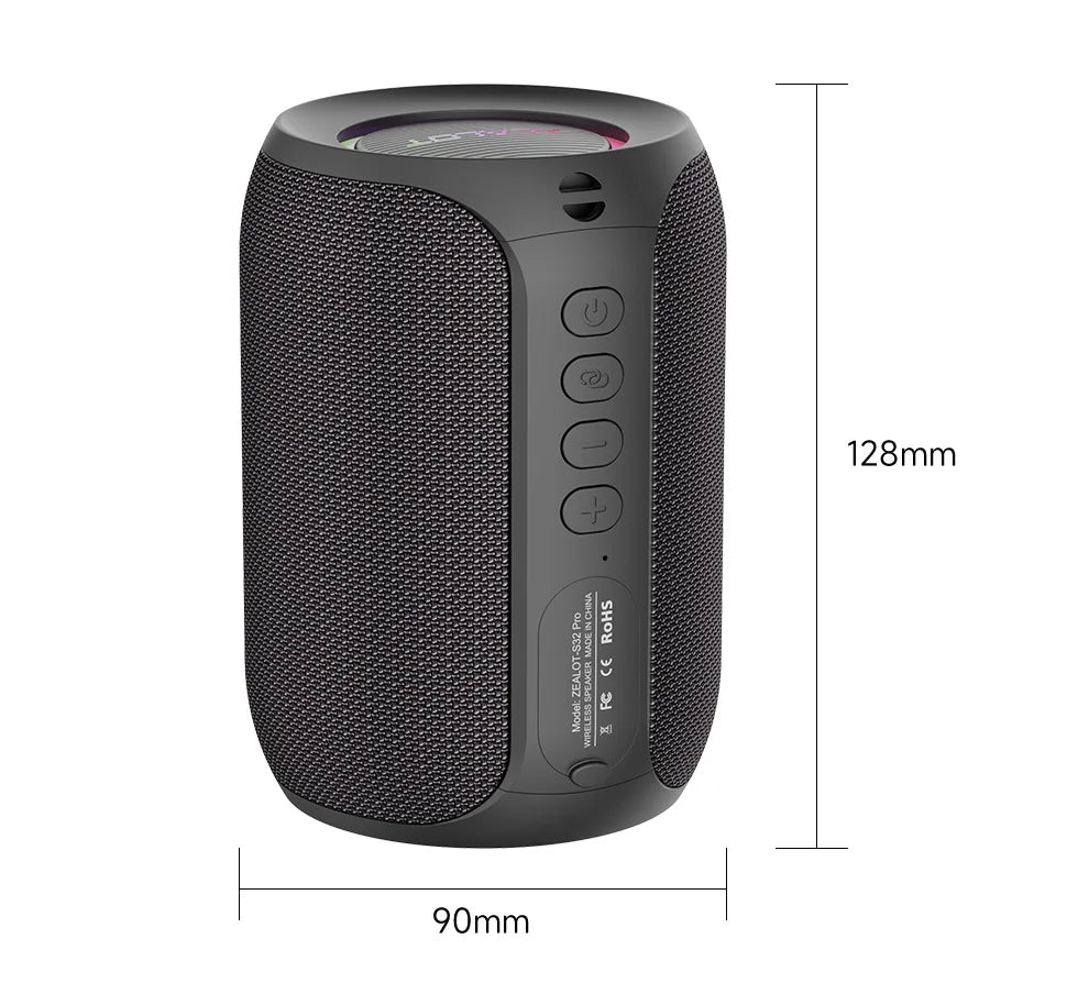 Altavoz Bluetooth para exteriores: graves potentes, luces LED, resistente al agua e inalámbrico