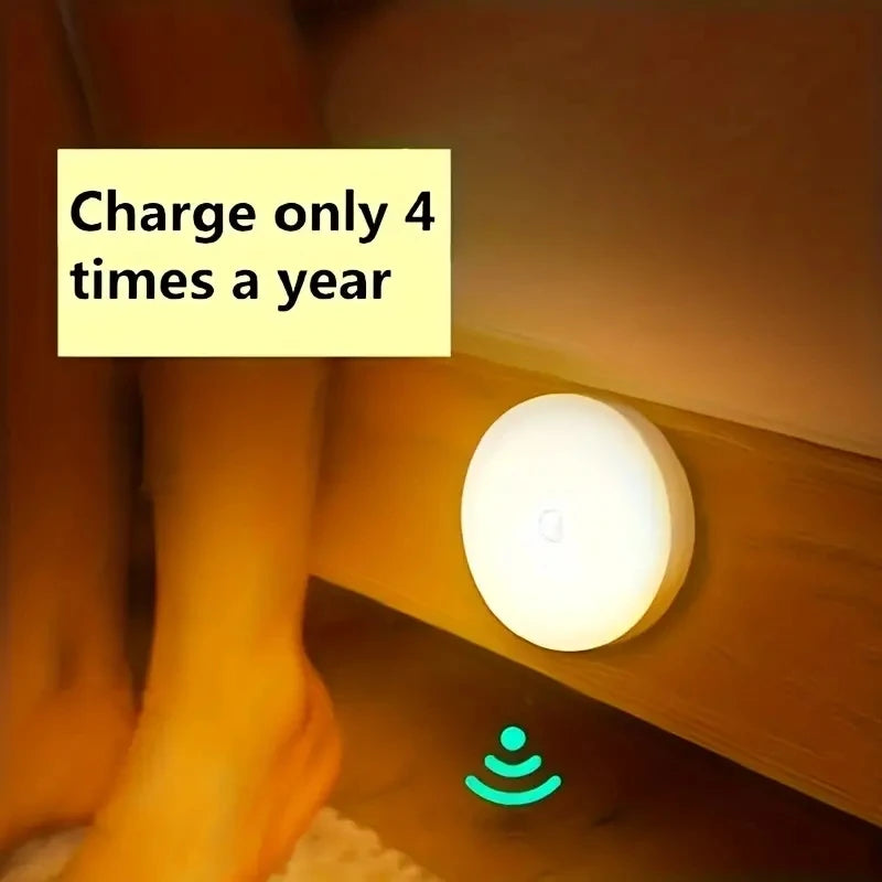 Lámpara LED con detector de movimiento: luz nocturna a pilas para dormitorio y armario