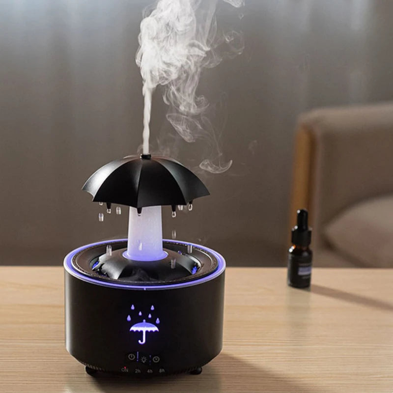Raindrop Aroma Diffuser & Air Humidifier - Relax with Colourful Mist & Light