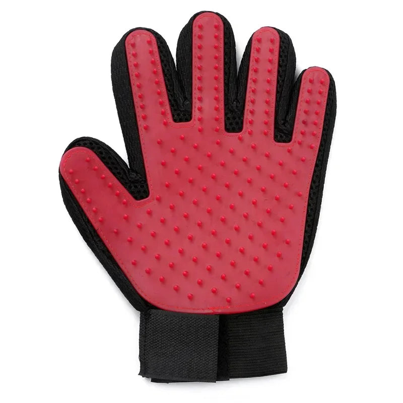 Guantes de aseo para depilación: cepillo de silicona suave para bañar y despojar a las mascotas