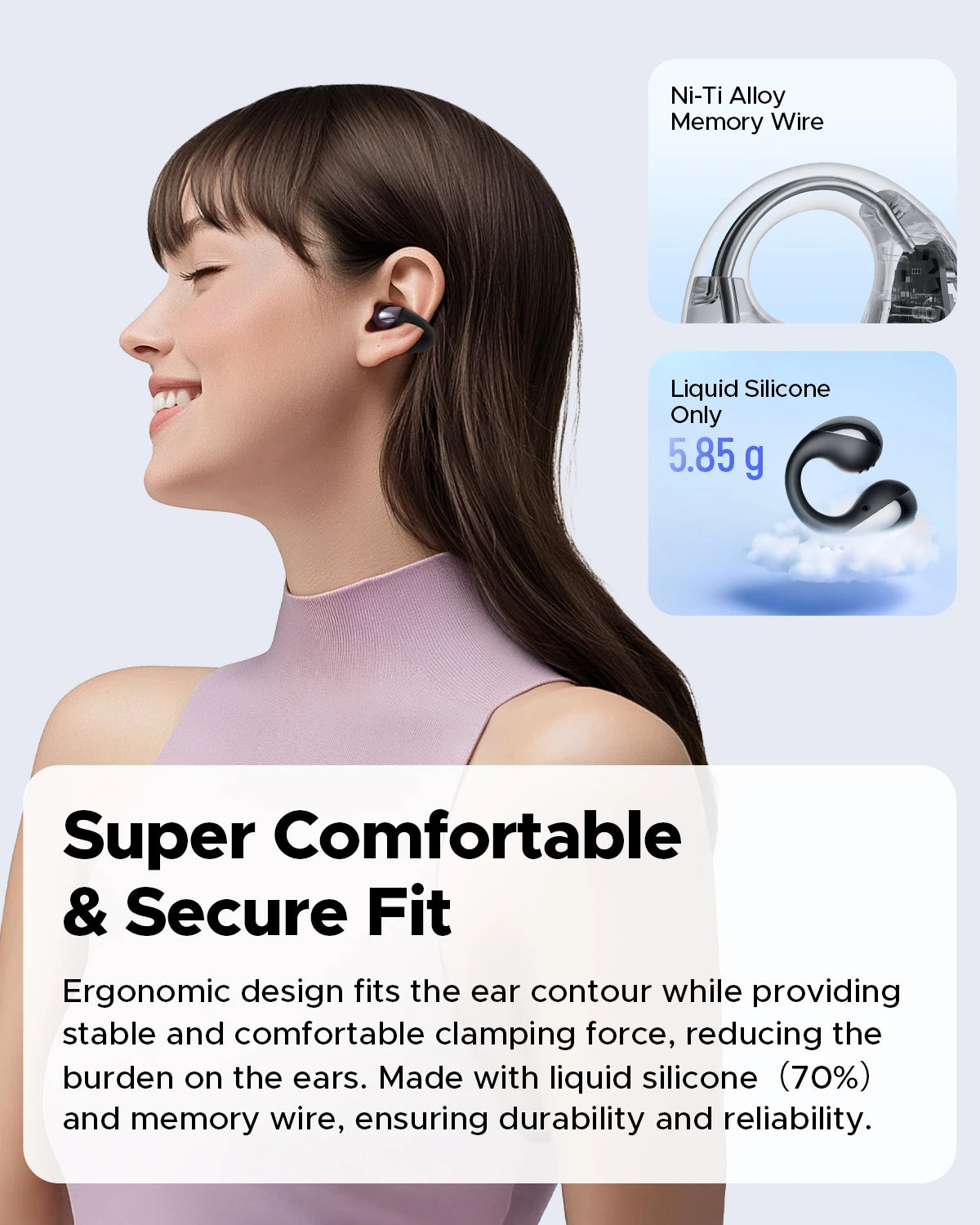 Audífonos multipunto SoundPEATS PearlClip ENC
