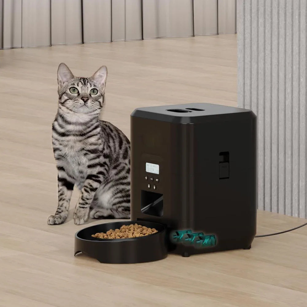 Dispensador automático de comida para mascotas: comedero con temporizador inteligente para perros y gatos