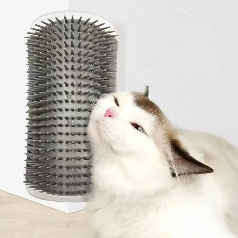 Cepillo de masaje autocuidado para gatos: quitapelos y rascador de pared