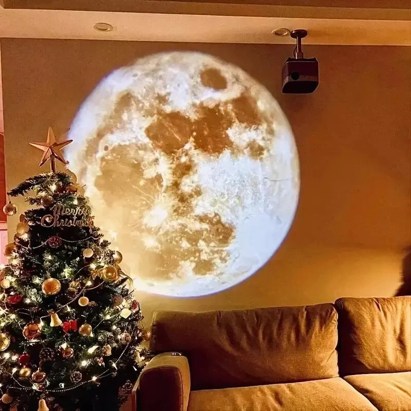 Luz de ambiente con proyección de luna y tierra para techo con USB