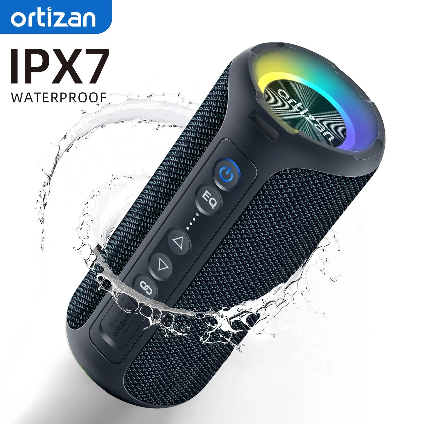 Altavoz Bluetooth portátil: graves profundos, batería de 30 horas, resistencia al agua IPX7 e inalámbrico