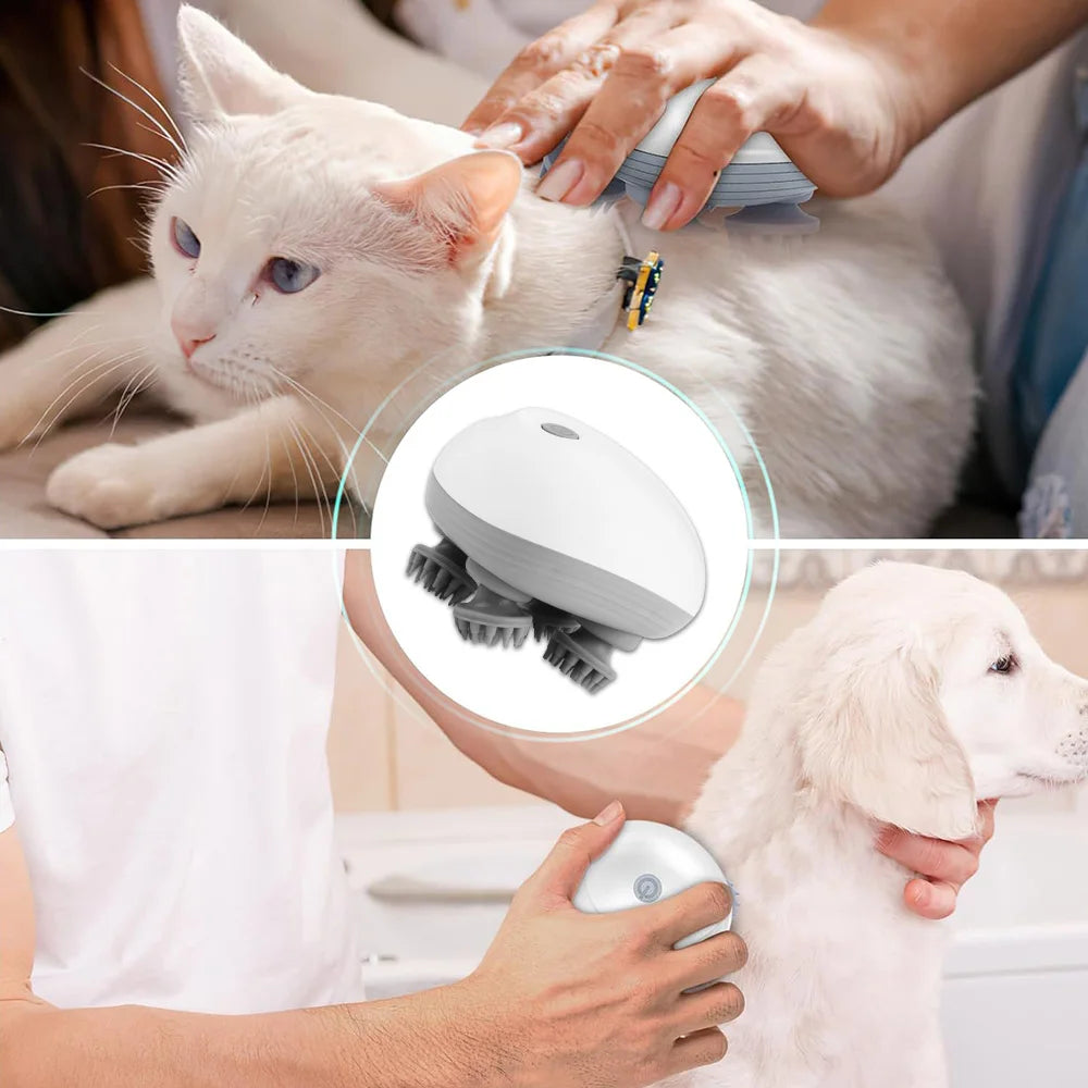 Masajeador recargable para el cuero cabelludo y el cuerpo para uso doméstico y de mascotas