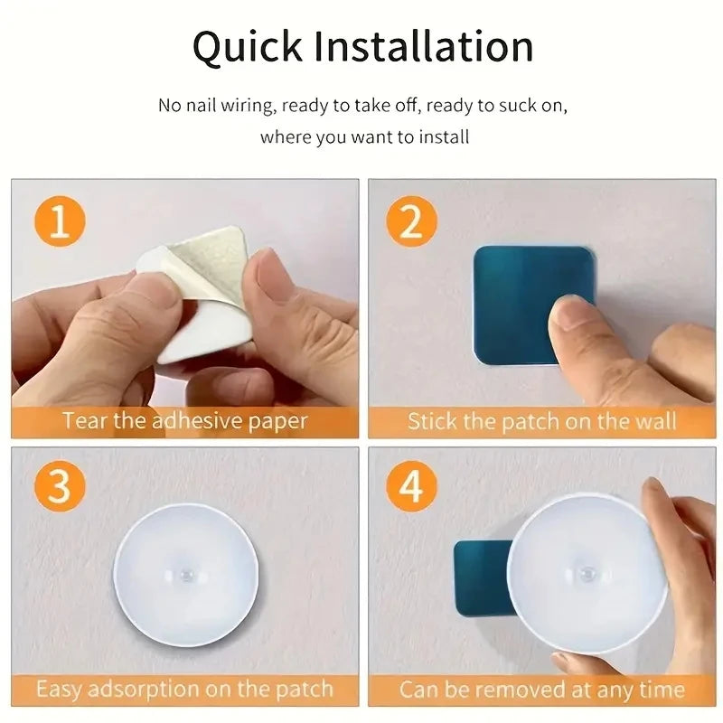 Lámpara LED con detector de movimiento: luz nocturna a pilas para dormitorio y armario