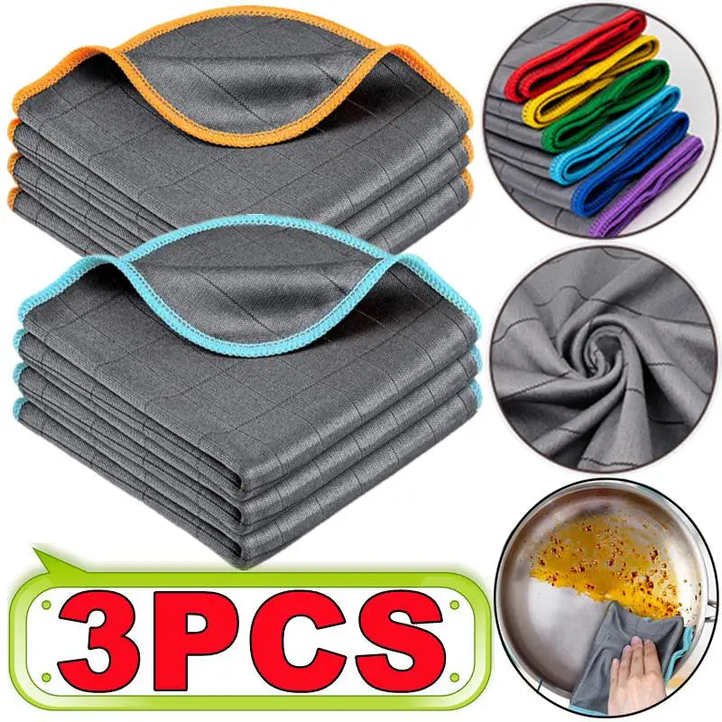 MiracleWipe Pro – 3 paños reutilizables sin pelusa para cocina y vidrio
