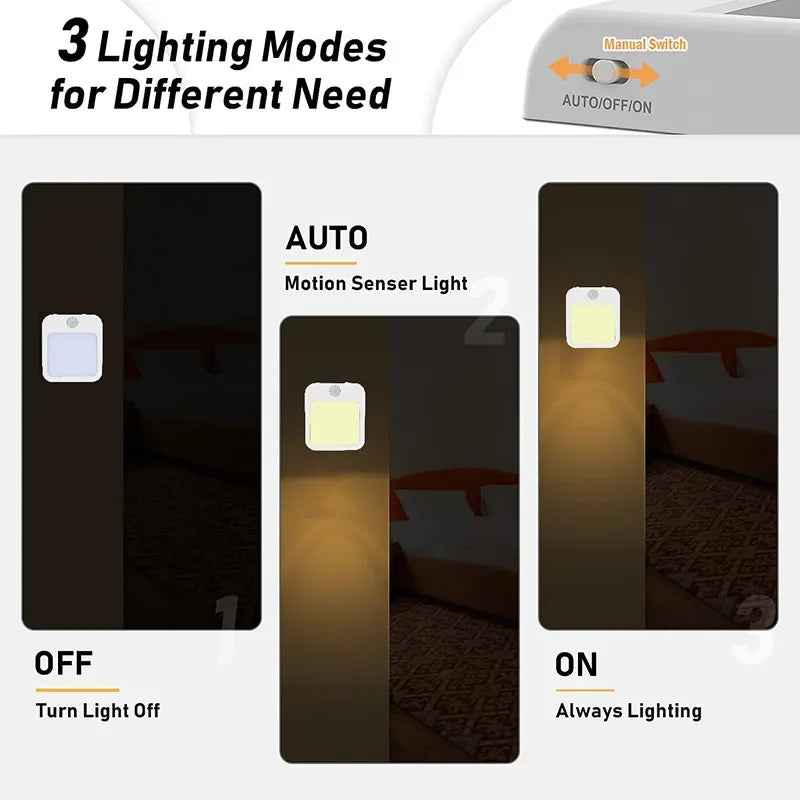 Luz nocturna LED automática con sensor de movimiento
