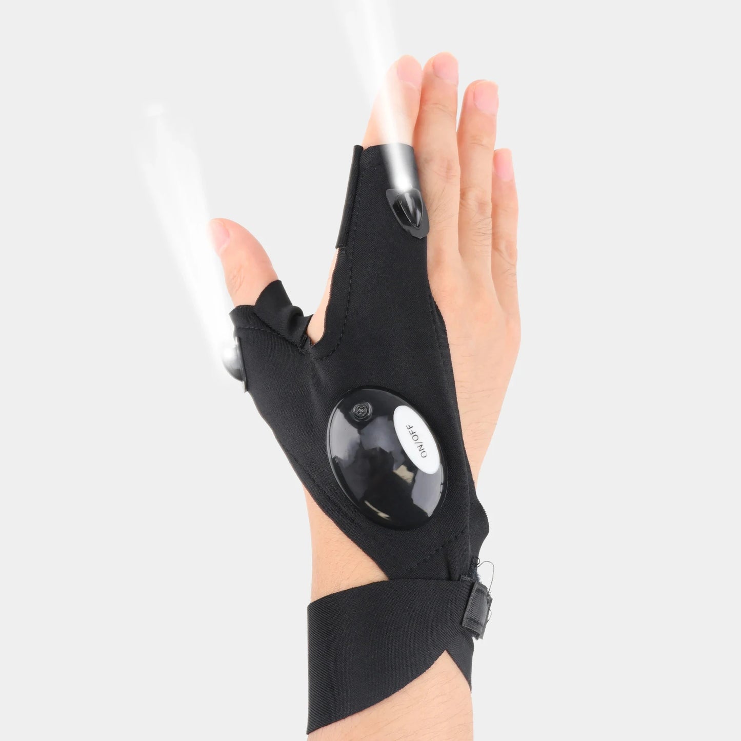 Guantes LED impermeables de medio dedo para iluminación manos libres