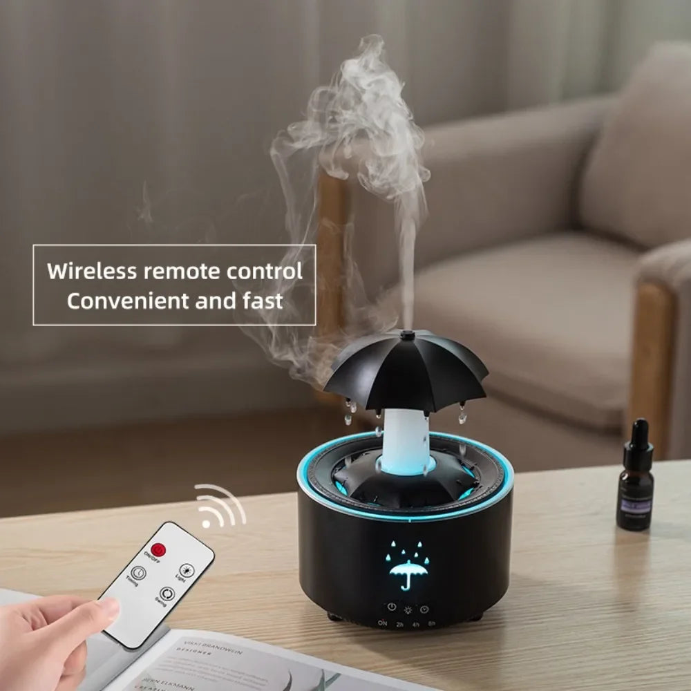 Raindrop Aroma Diffuser & Air Humidifier - Relax with Colourful Mist & Light