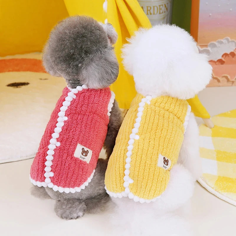 Abrigo de polar suave para mascotas: ropa de invierno para perros pequeños (chihuahua, yorkshire terrier, bulldog francés y más)