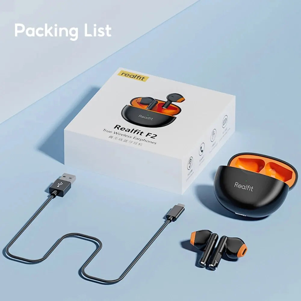 Audífonos inalámbricos auténticos: Realfit Bluetooth 5.0 para dispositivos Android