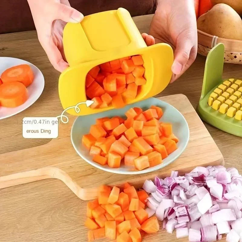Picadora y rebanadora de verduras multifuncional con mango ergonómico
