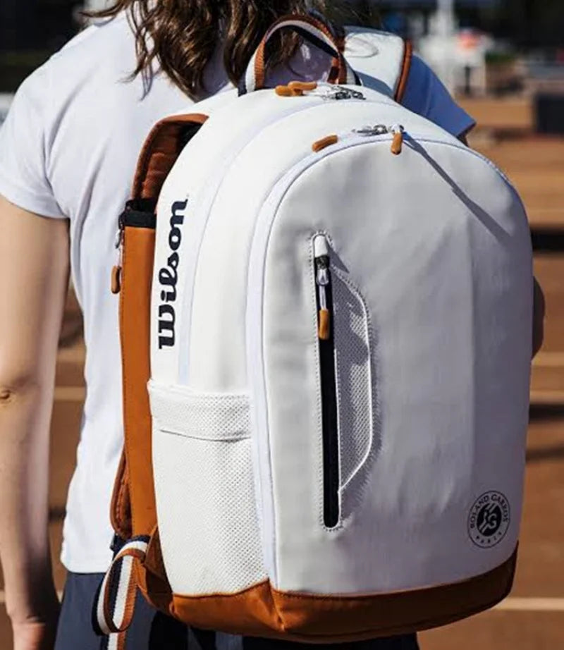 Mochila de tenis Wilson – Capacidad para 2 raquetas | Edición Roland Garros | Bolsa de tenis unisex