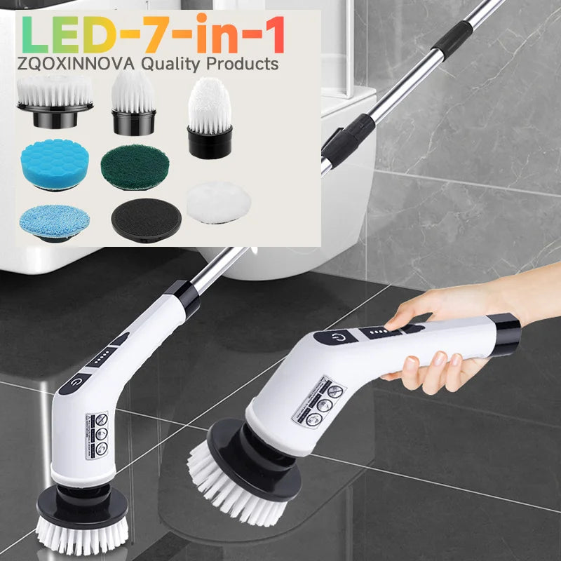 Fregadora eléctrica inalámbrica: cepillo multiusos para cocina, baño y suelos.