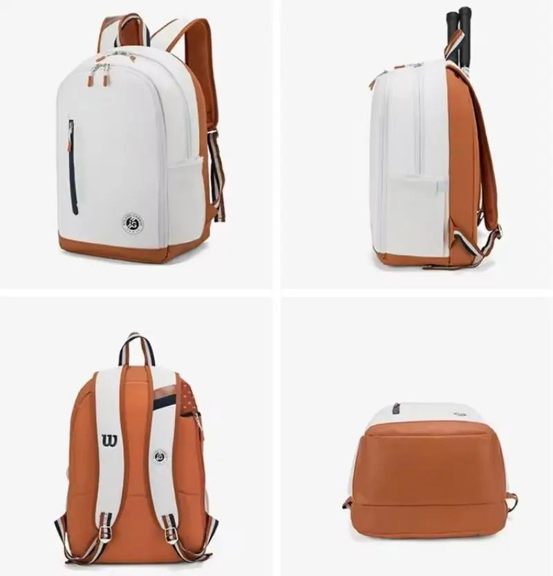 Mochila de tenis Wilson – Capacidad para 2 raquetas | Edición Roland Garros | Bolsa de tenis unisex