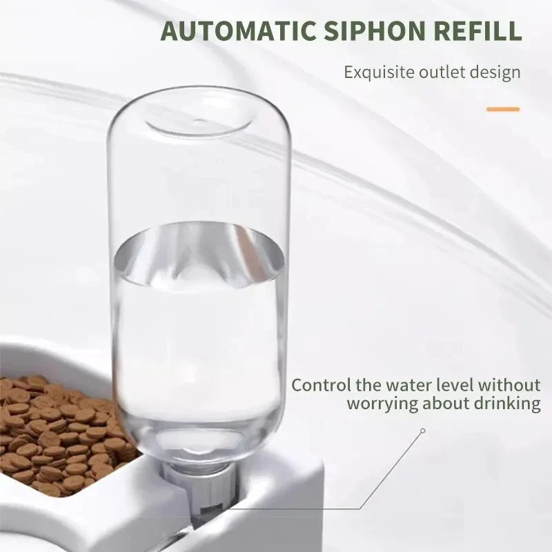 Comedero 2 en 1 para perros y gatos: dispensador de agua y comedero automático