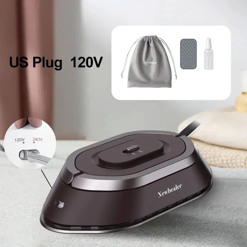 Mini plancha eléctrica para viajes y hogar con mango plegable