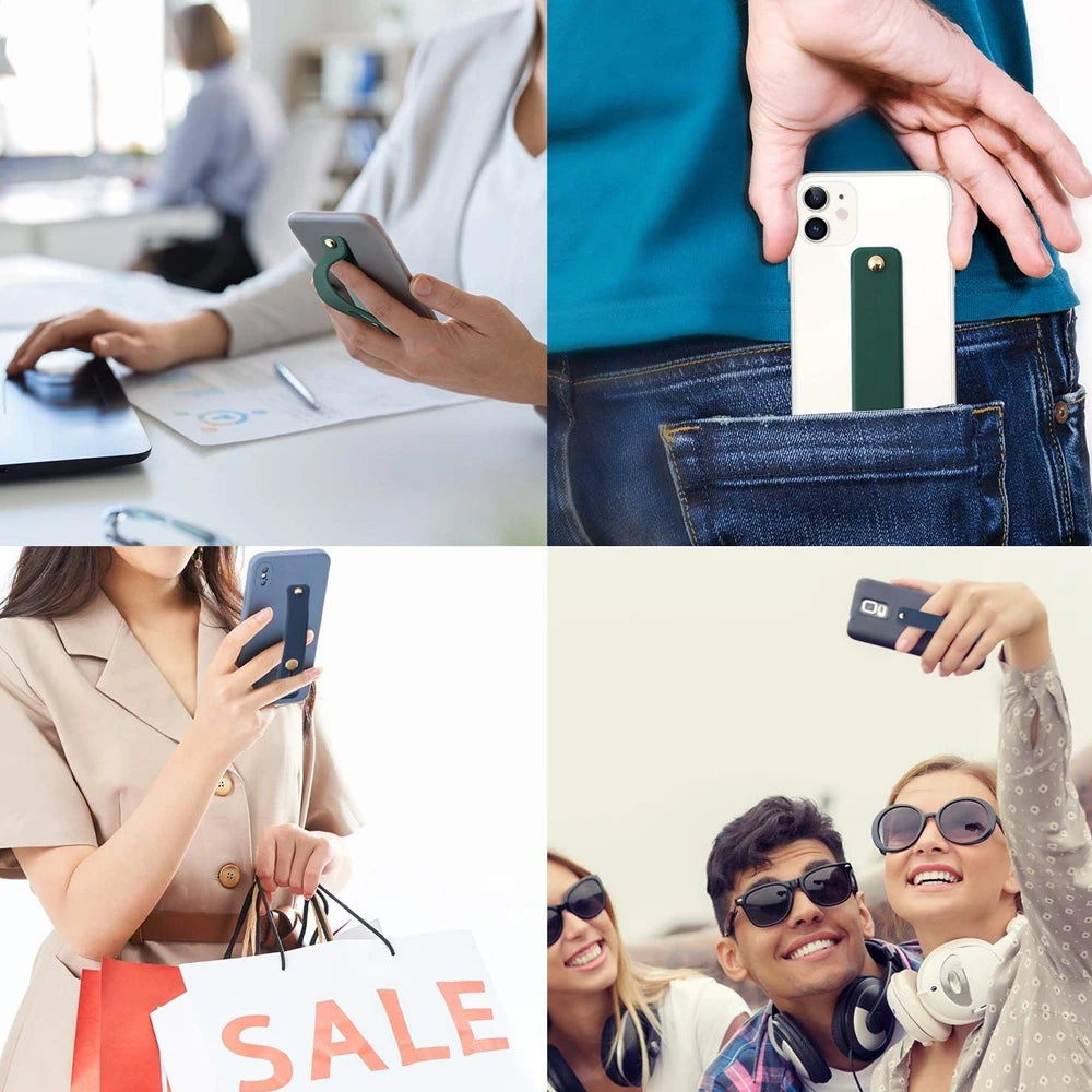 Correa de sujeción y soporte para teléfono: correa universal de agarre y tracción para smartphones