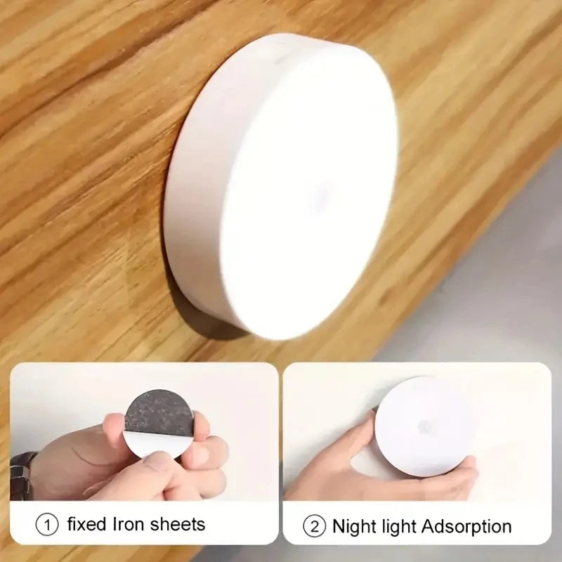 Lámpara LED con detector de movimiento: luz nocturna a pilas para dormitorio y armario