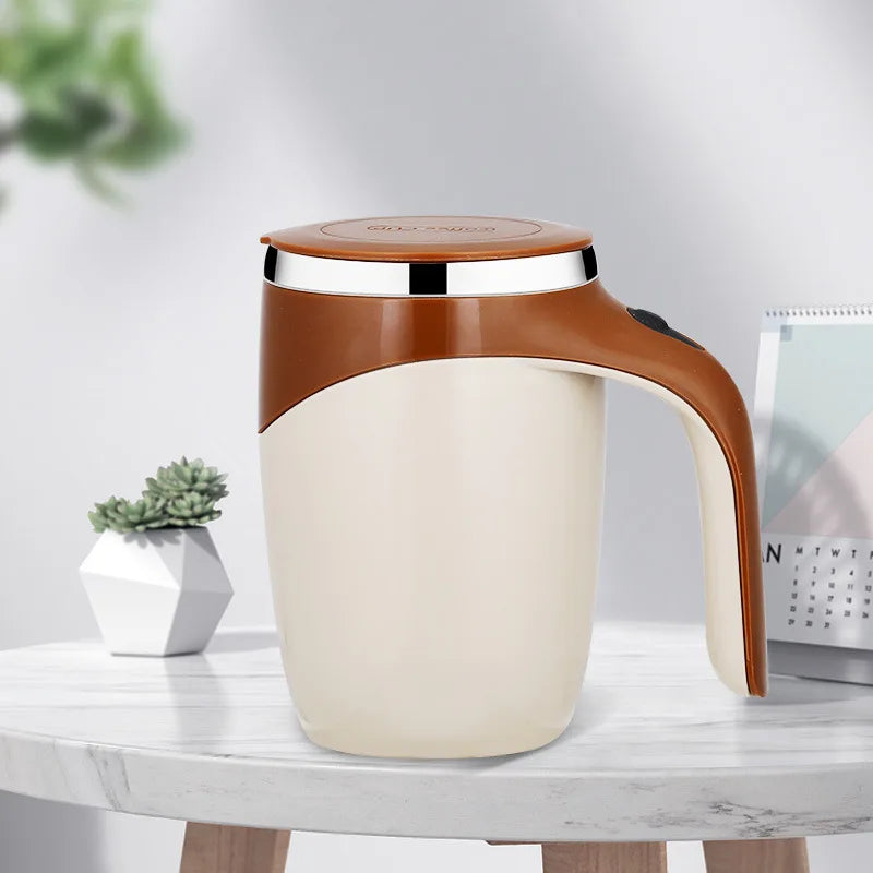 Taza AutoBlend: Taza eléctrica de acero inoxidable con agitación automática