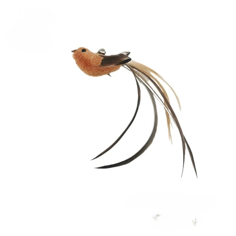Juguete interactivo de caza para gatos: varita de plumas con campana y ventosa
