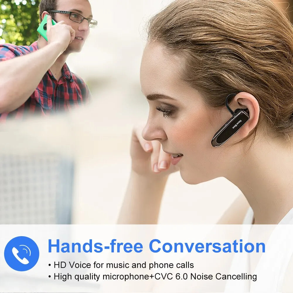 Auricular inalámbrico Bluetooth 5.0: micrófono con cancelación de ruido y 22 horas de conversación