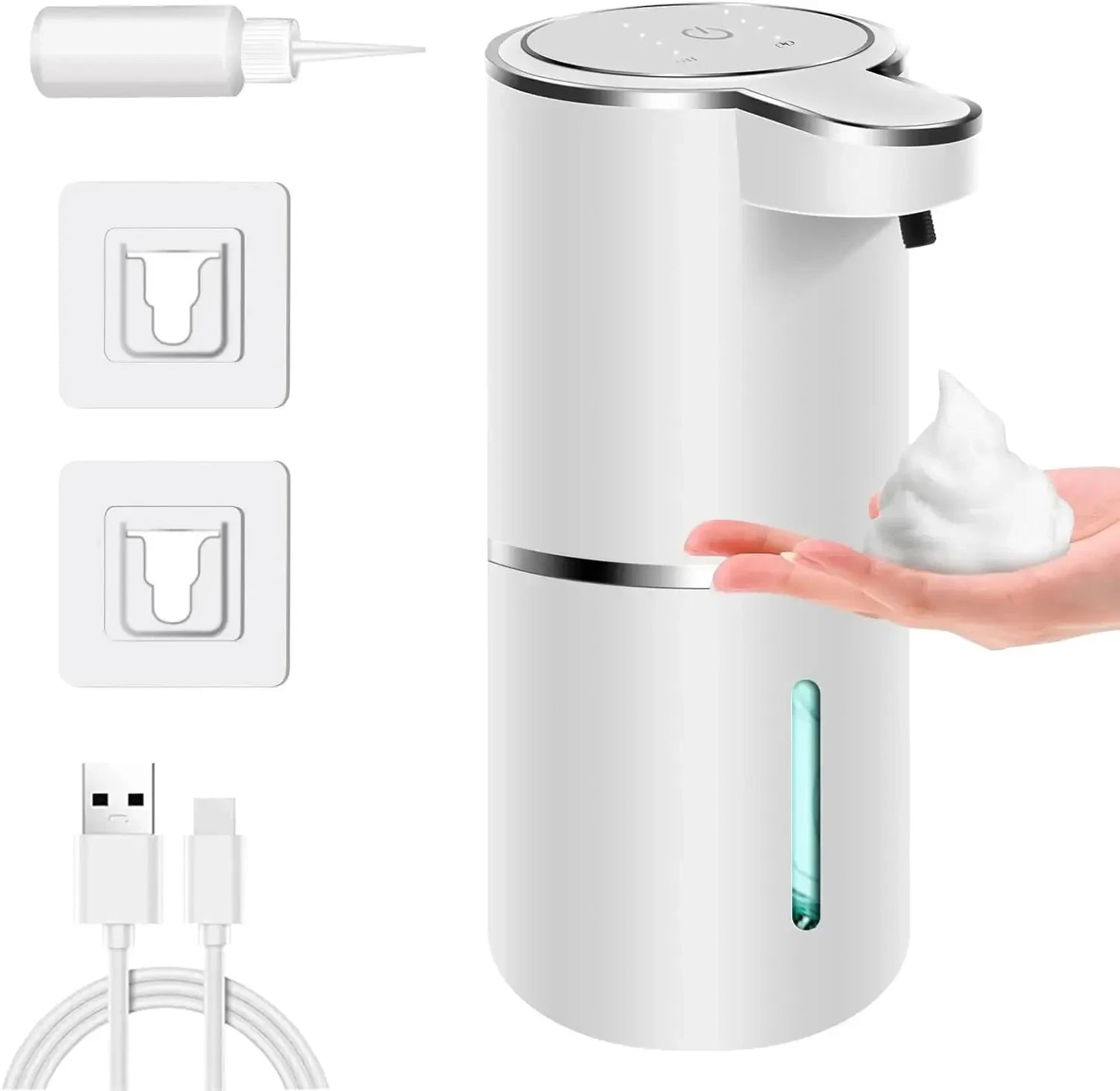 Dispensador de jabón automático inteligente: recargable, sin contacto, con espuma ajustable