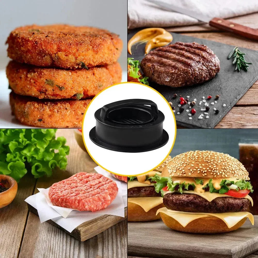 Molde antiadherente 3 en 1 para prensar hamburguesas: hamburguesas perfectas