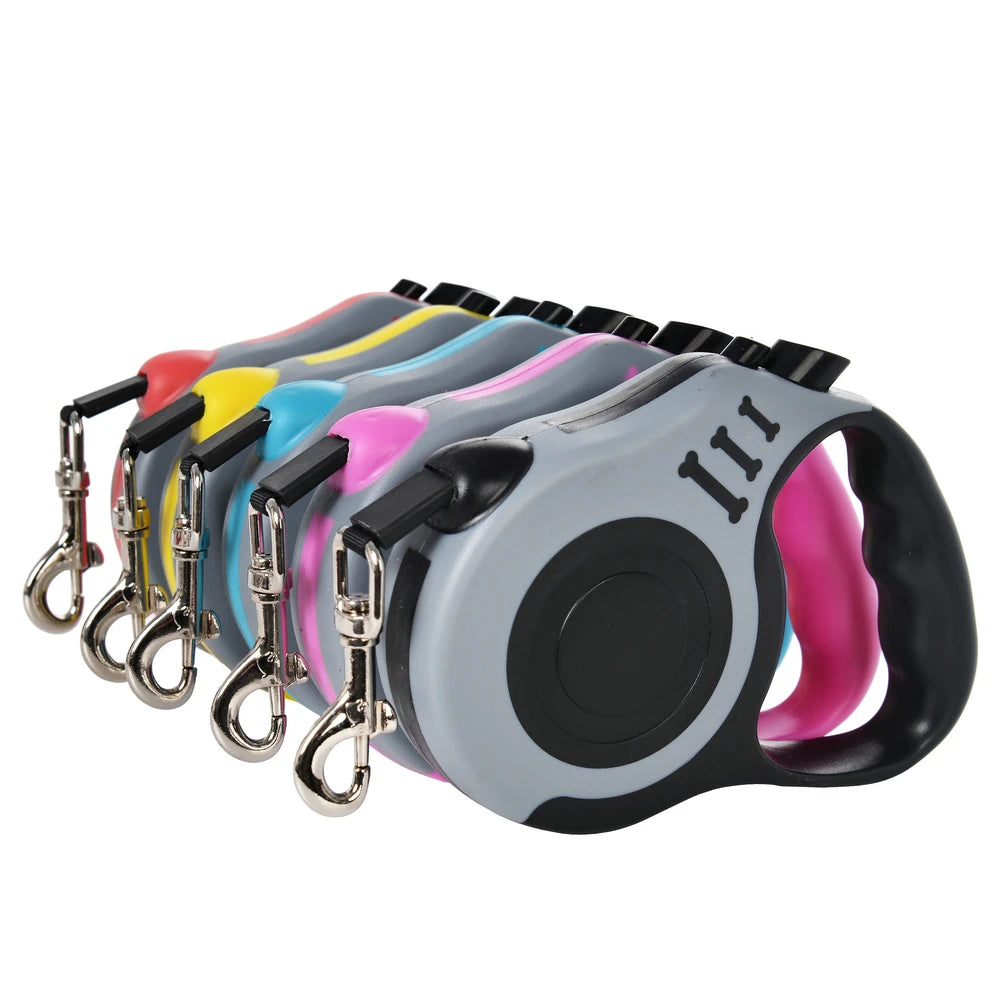 Correa retráctil automática para mascotas: correa de nailon de 3/5 m para cachorros, perros pequeños y gatos