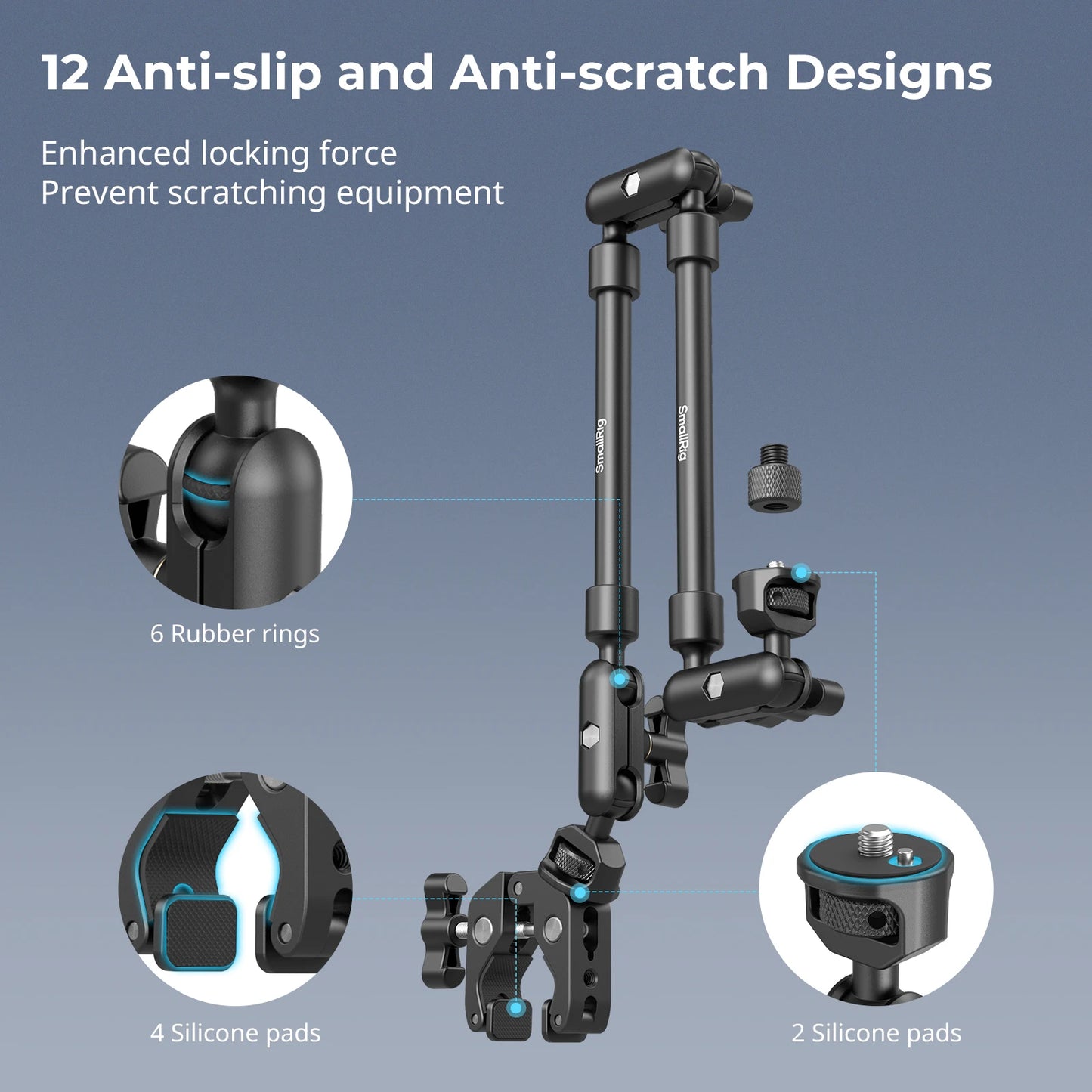 Adjustable Tripod & Boom Mount for Phones, Webcams & Action Cams