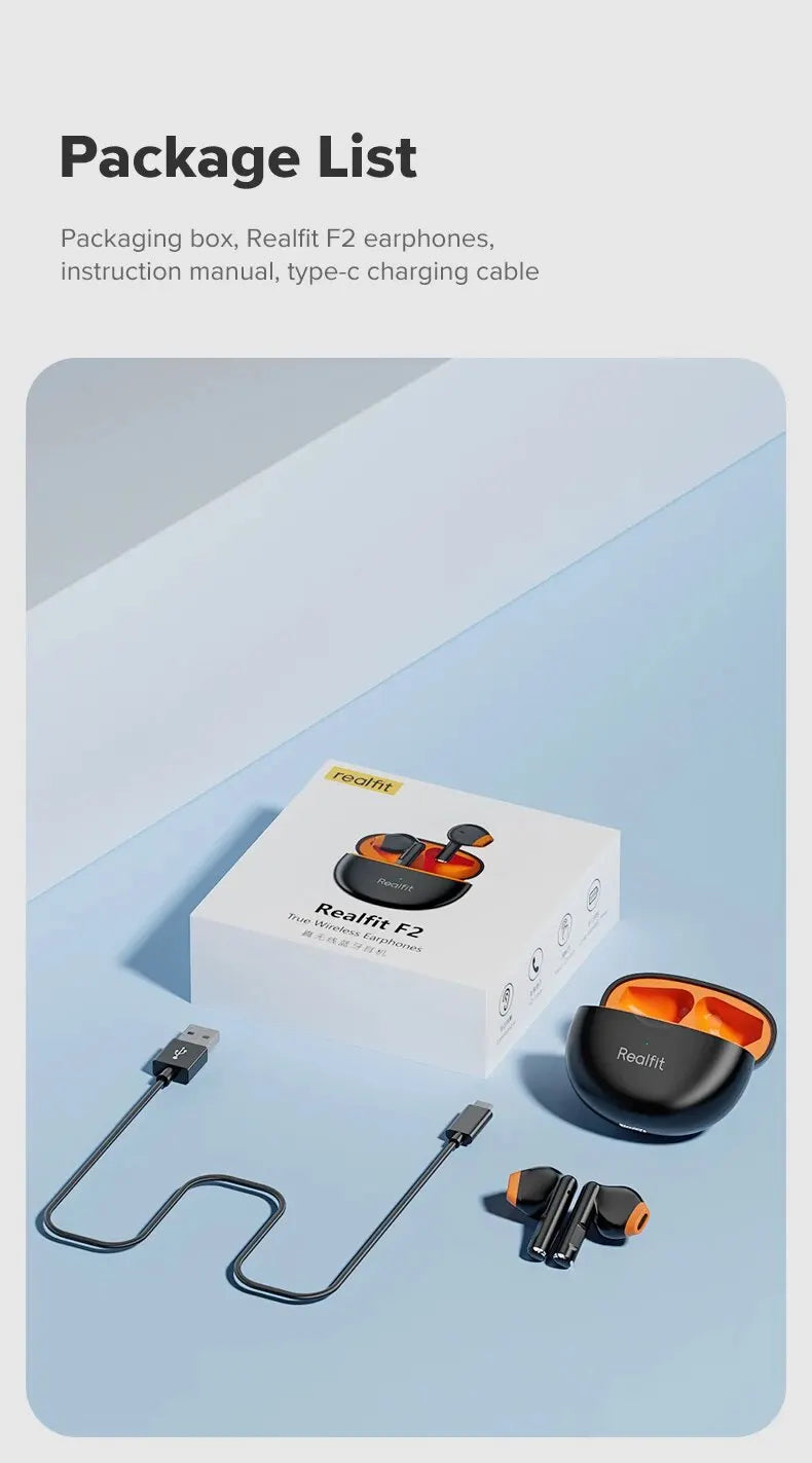 Audífonos inalámbricos auténticos: Realfit Bluetooth 5.0 para dispositivos Android