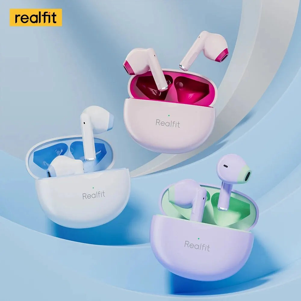 Audífonos inalámbricos auténticos: Realfit Bluetooth 5.0 para dispositivos Android