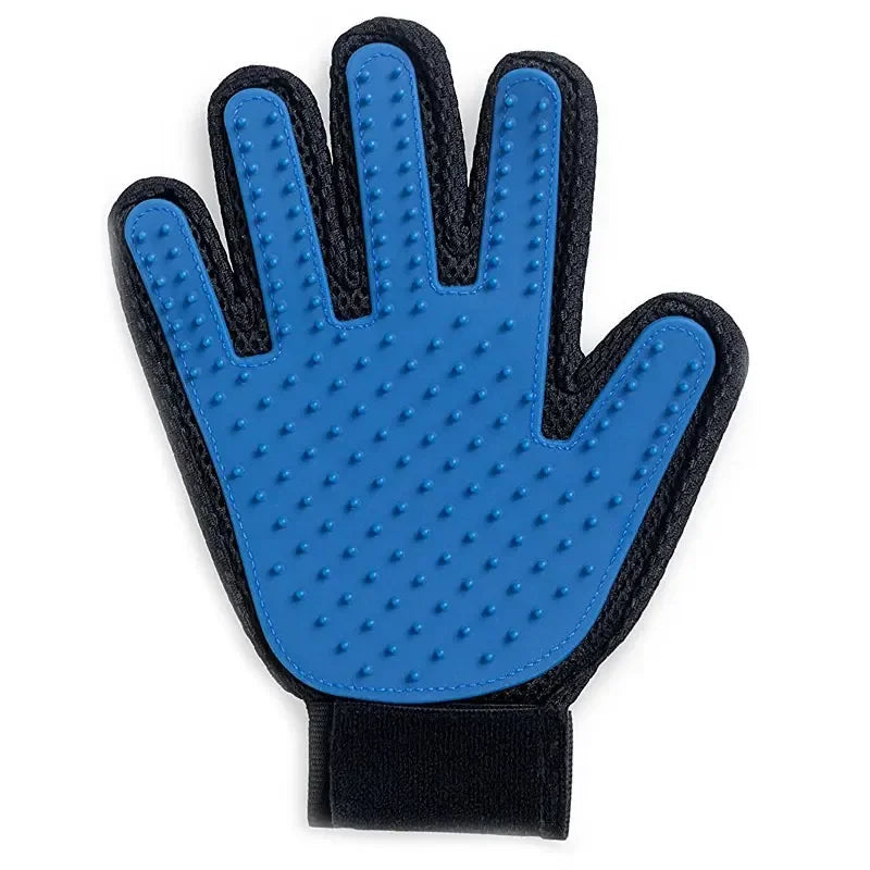 Guantes de aseo para depilación: cepillo de silicona suave para bañar y despojar a las mascotas
