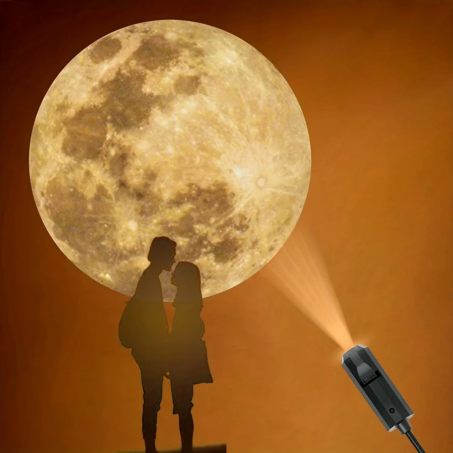 Luz de ambiente con proyección de luna y tierra para techo con USB