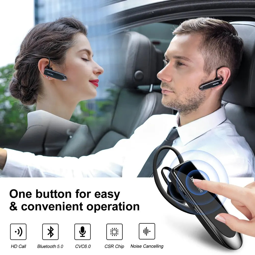 Auricular inalámbrico Bluetooth 5.0: micrófono con cancelación de ruido y 22 horas de conversación