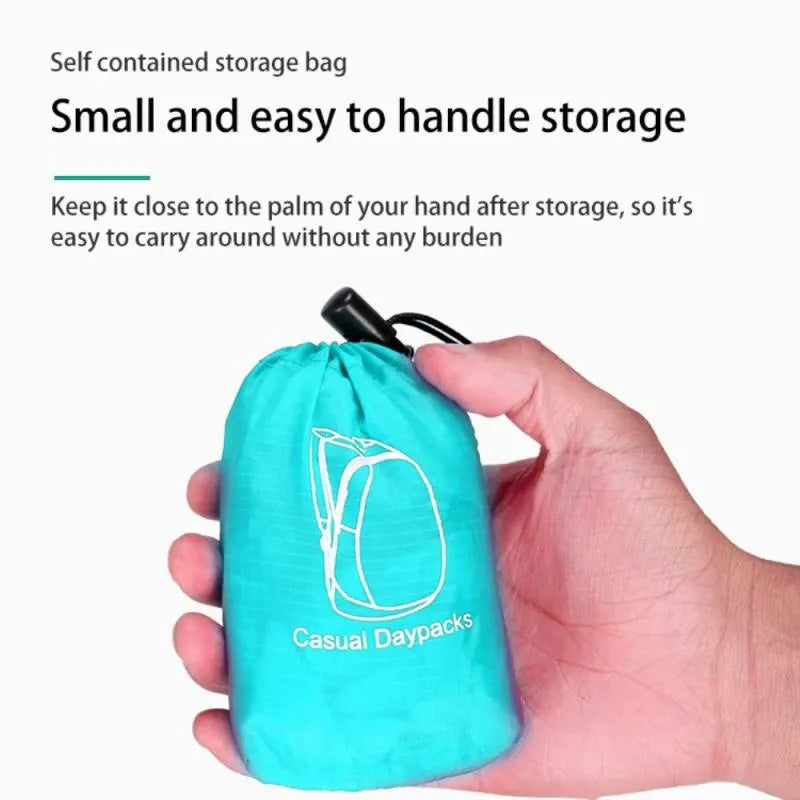 Mochila de viaje plegable ultraligera: impermeable y de gran capacidad para deportes al aire libre.