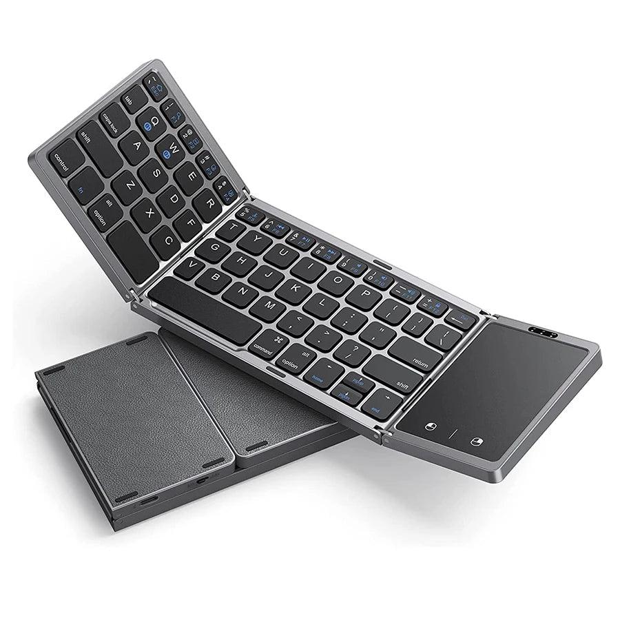 Teclado Bluetooth plegable Seenda: inalámbrico, recargable y portátil para PC, Mac, iOS, Android y Windows.