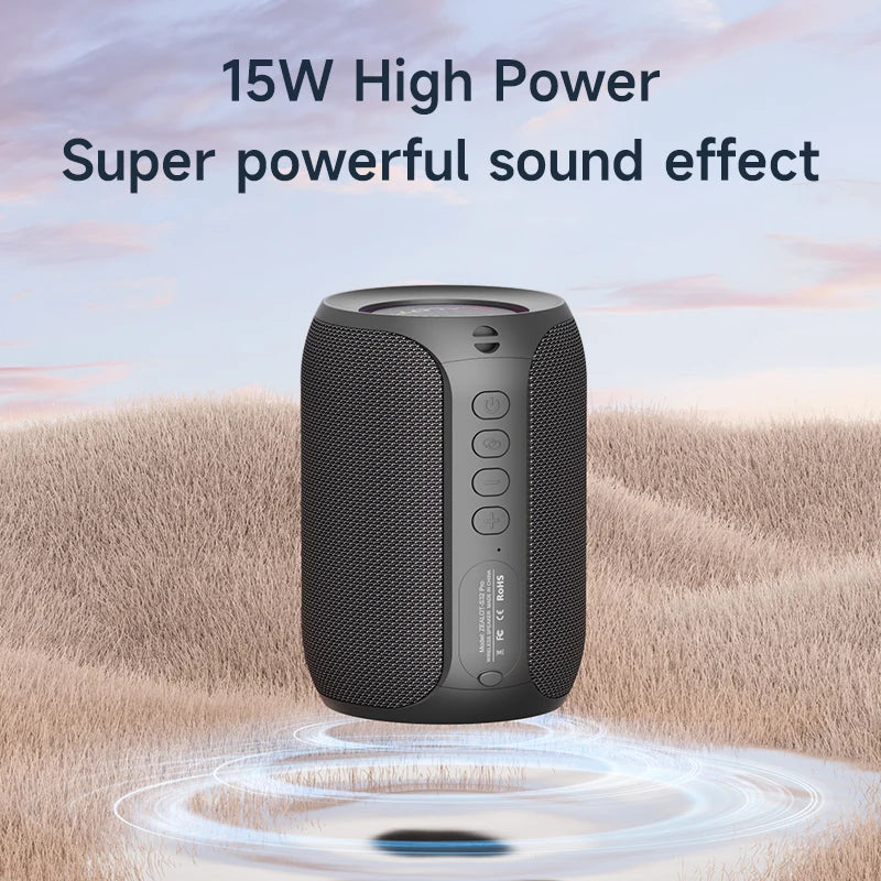 Altavoz Bluetooth para exteriores: graves potentes, luces LED, resistente al agua e inalámbrico